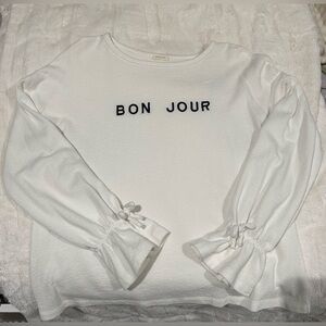Bon Jour long sleeve top